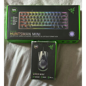 BUNDLE Razer Mini Huntsman 60% Keyboard & Razer Mini Viper Mouse RGB Black -NEW